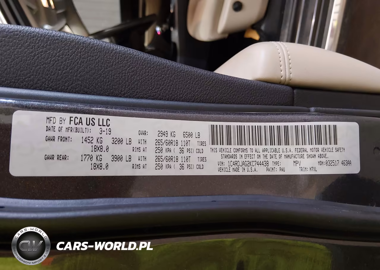2019 Dodge Durango Sxt Awd VIN:1C4RDJAG2KC744438 - 9