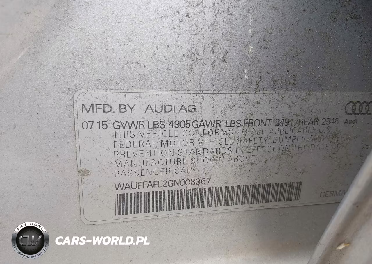 2016 Audi A4 2.0T Premium VIN:WAUFFAFL2GN008367 - 9