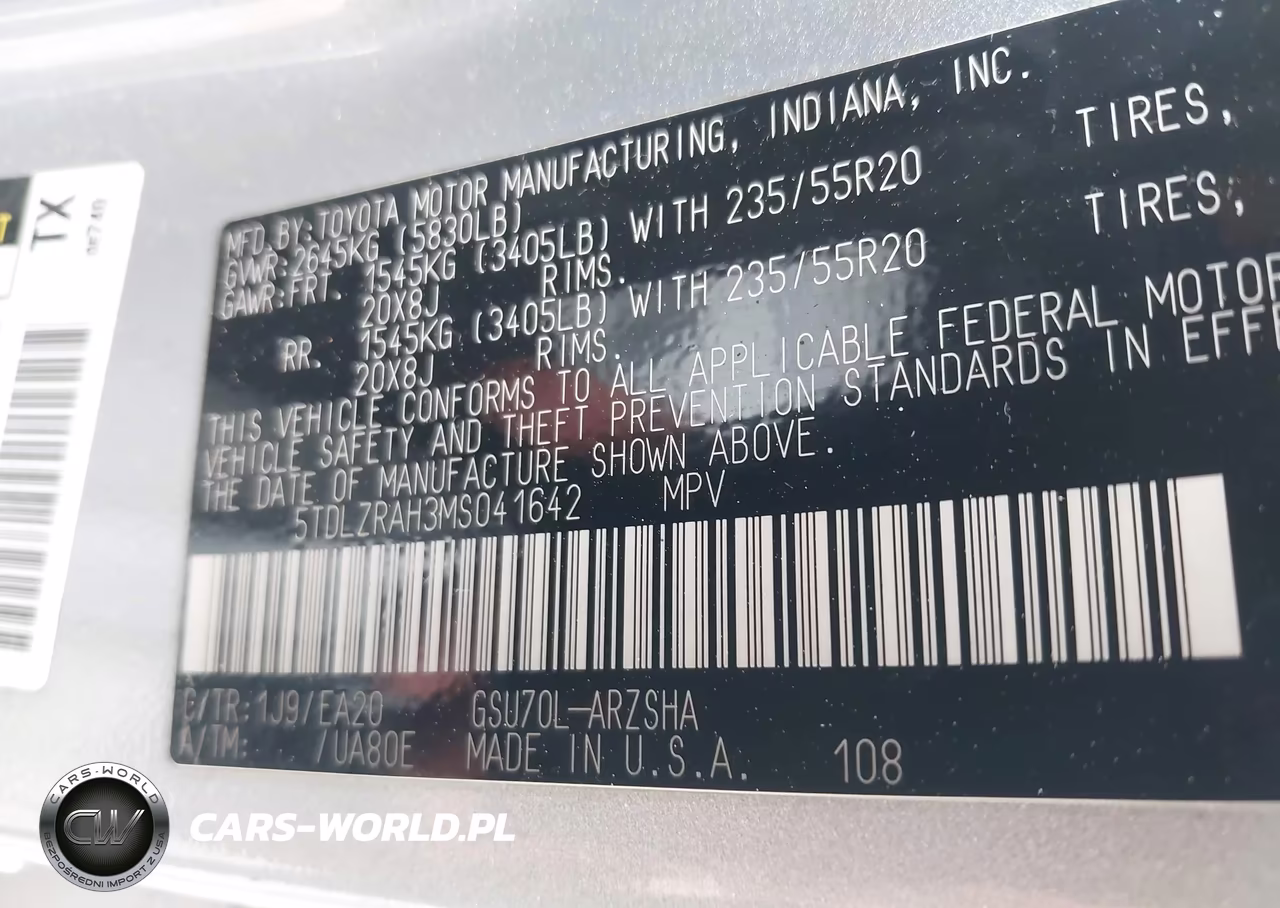 2021 Toyota Highlander Xse VIN:5TDLZRAH3MS041642 - 9