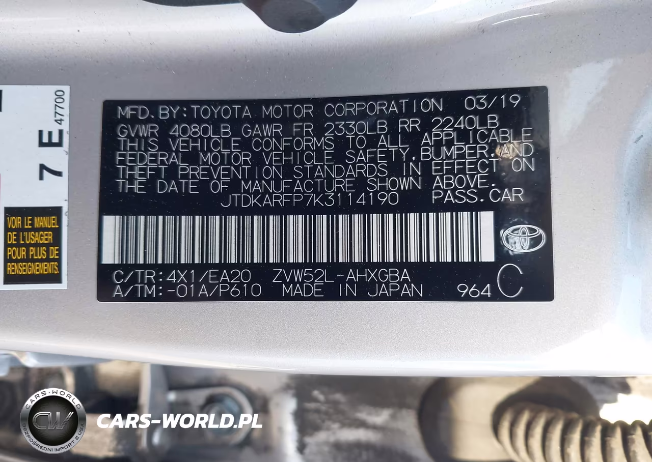 2019 Toyota Prius Prime Advanced VIN:JTDKARFP7K3114190 - 9