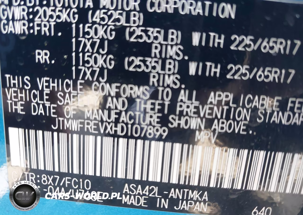 2017 Toyota Rav4 Xle VIN:JTMWFREVXHD107899 - 9