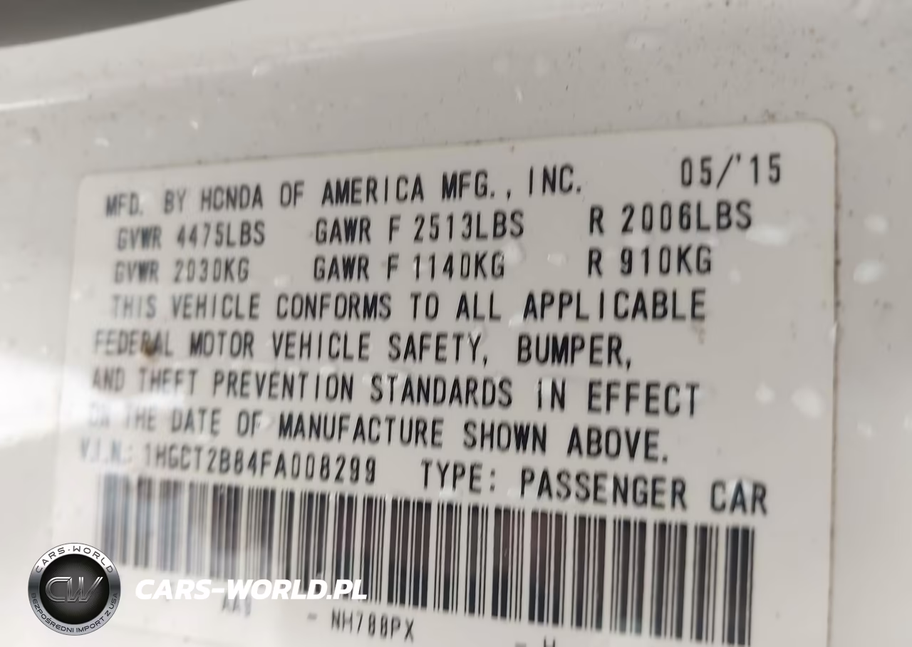 2015 Honda Accord Ex-L V-6 VIN:1HGCT2B84FA008299 - 9