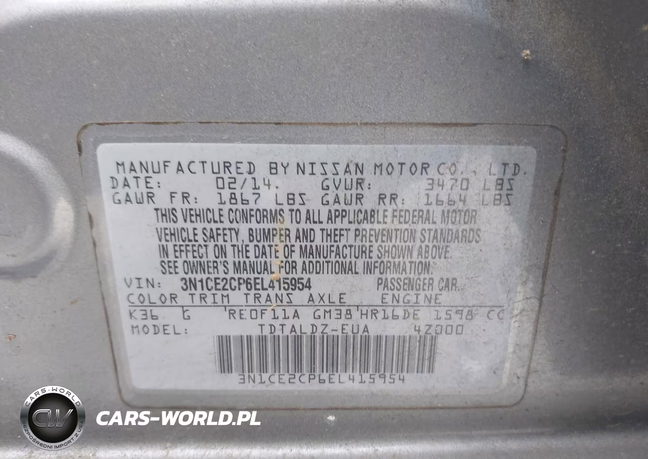 2014 Nissan Versa Note Sv VIN:3N1CE2CP6EL415954 - 9