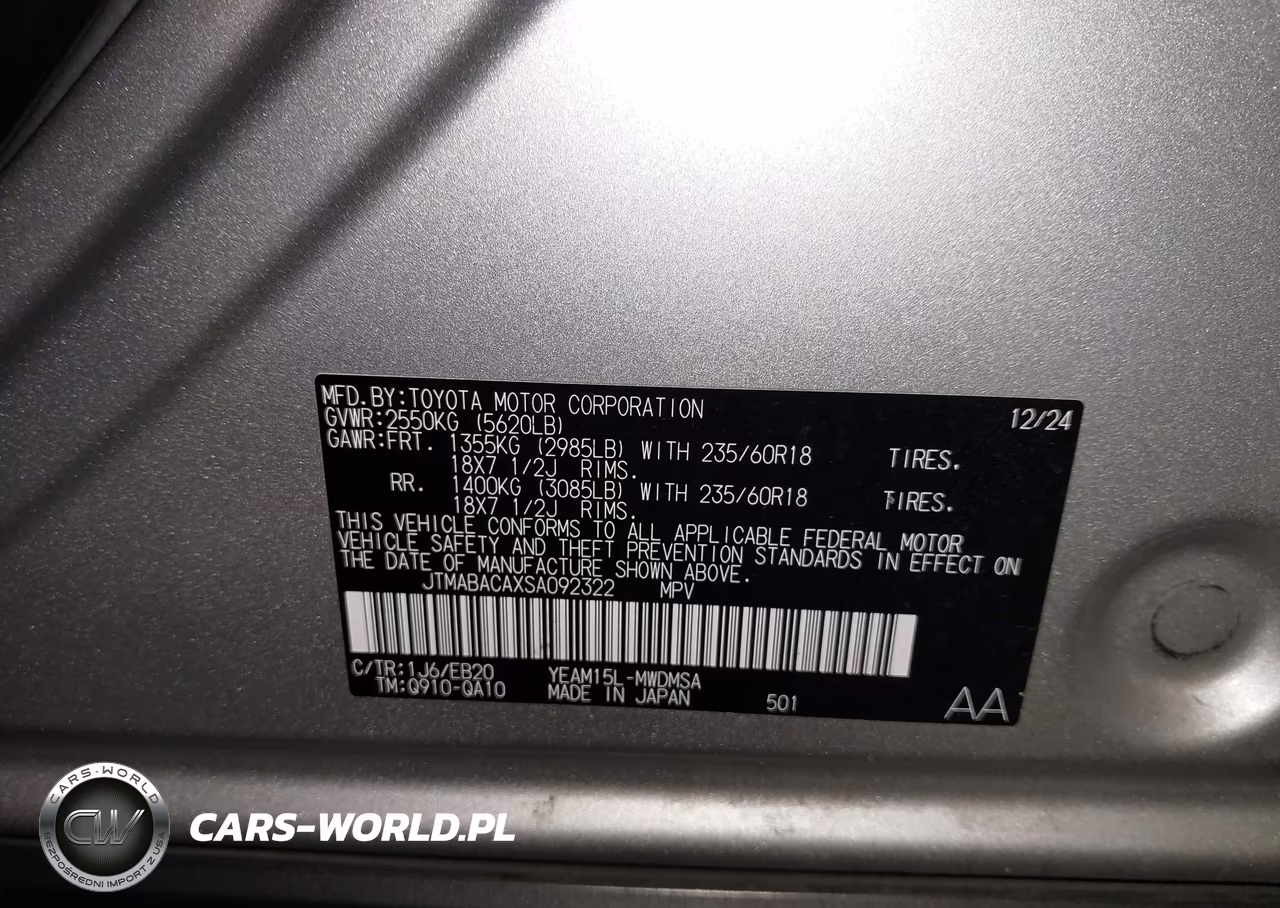 2025 Toyota Bz4X Xle VIN:JTMABACAXSA092322 - 9