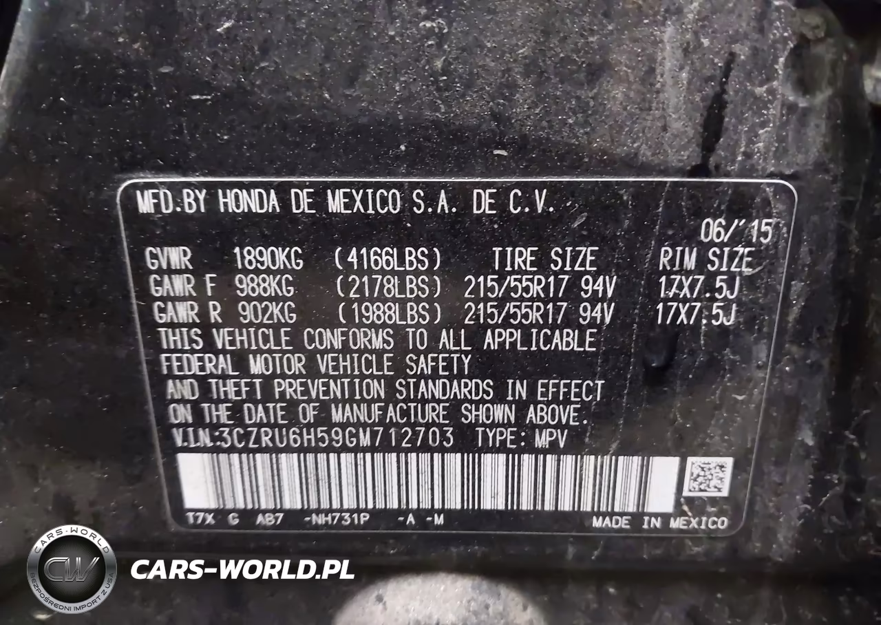 2016 Honda Hr-V Ex VIN:3CZRU6H59GM712703 - 9
