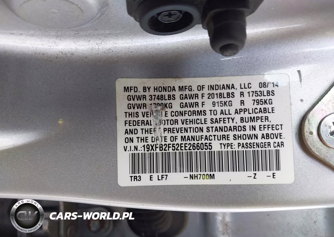 2014 Honda Civic Lx VIN:19XFB2F52EE266055 - 9