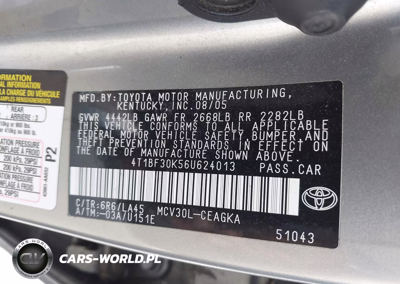 2006 Toyota Camry Xle V6 VIN:4T1BF30K56U624013 - 9