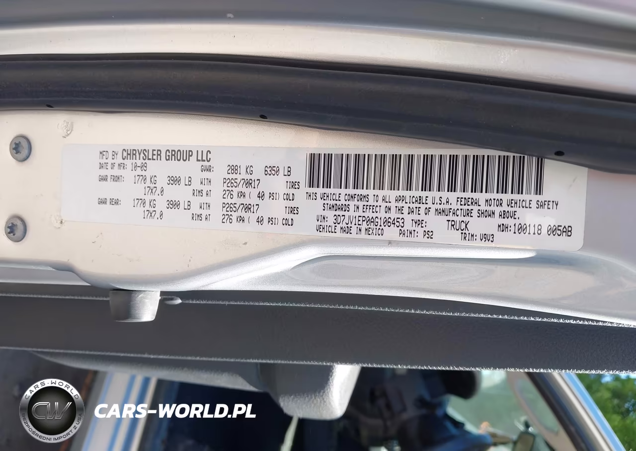 2010 Dodge Ram 1500 St VIN:3D7JV1EP0AG106453 - 9