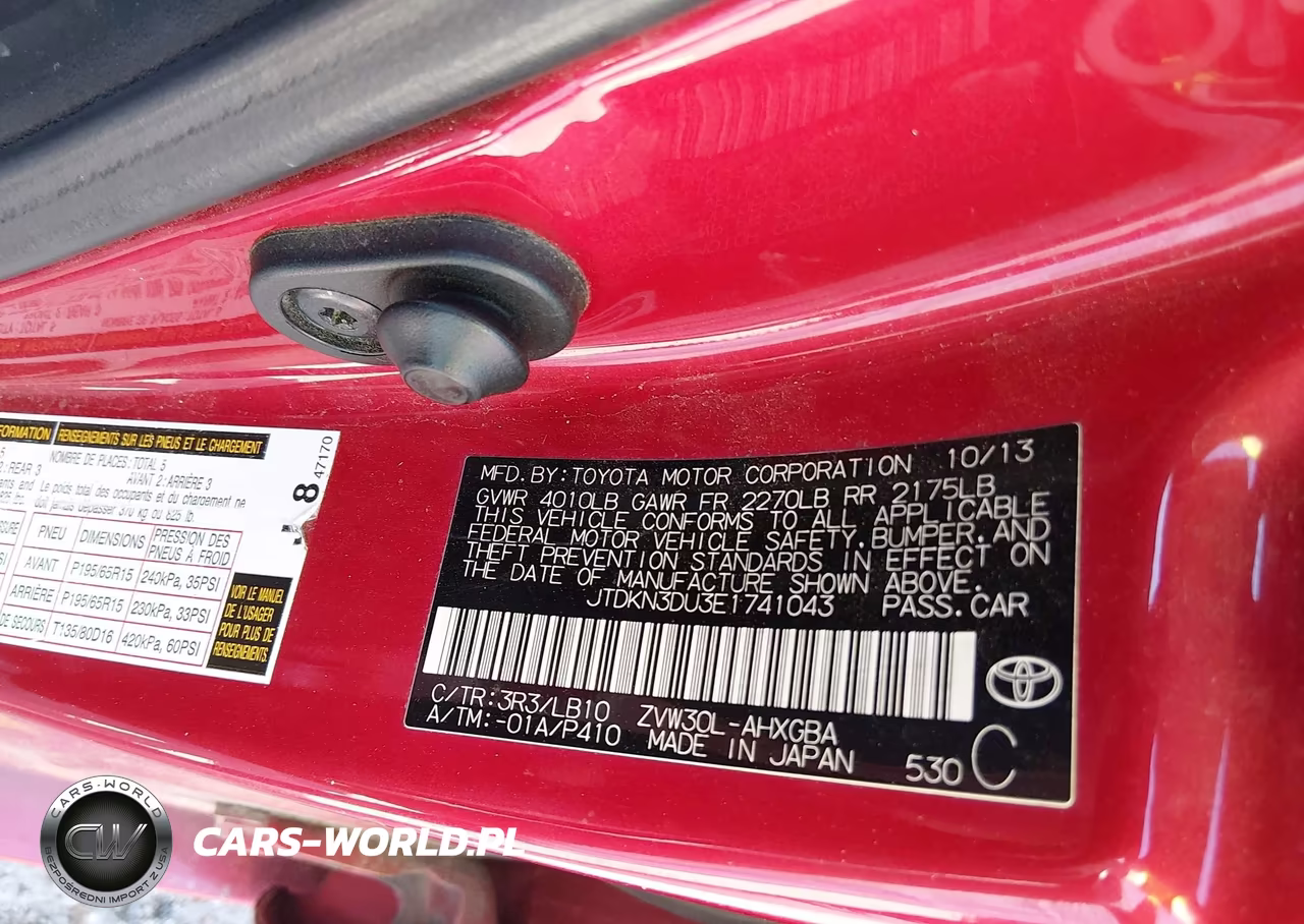 2014 Toyota Prius Four VIN:JTDKN3DU3E1741043 - 9