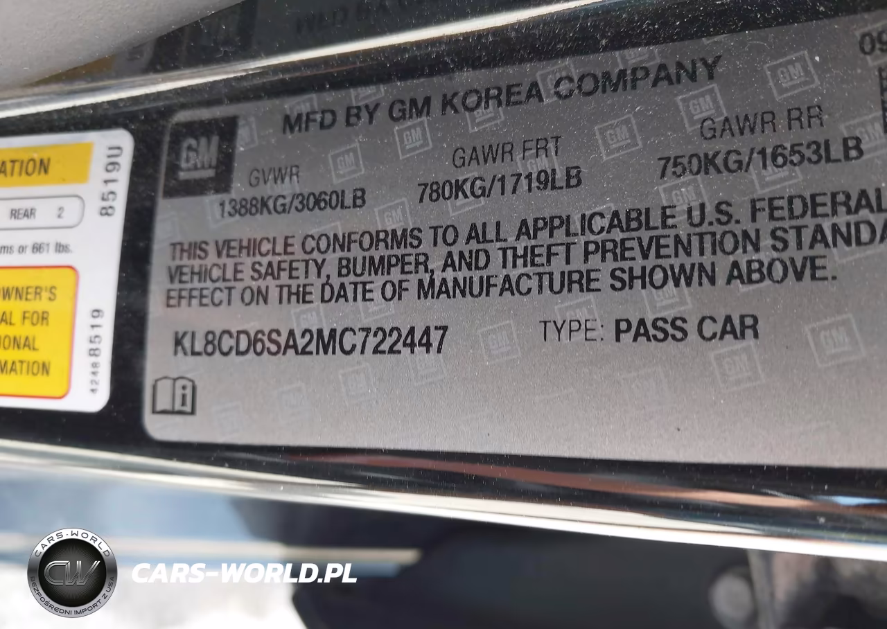 2021 Chevrolet Spark Fwd 1Lt Automatic VIN:KL8CD6SA2MC722447 - 9