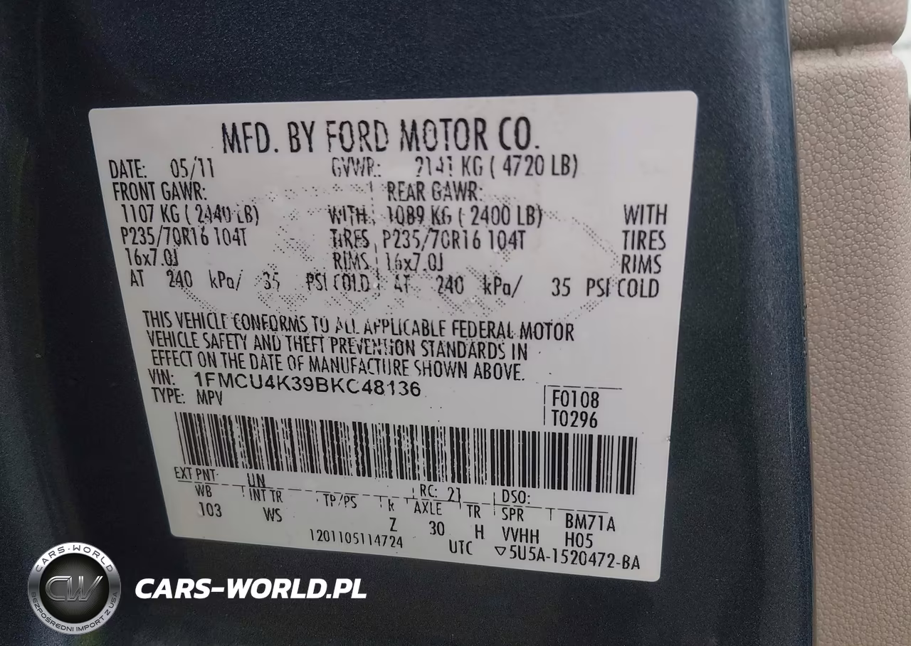 2011 Ford Escape Hybrid VIN:1FMCU4K39BKC48136 - 9