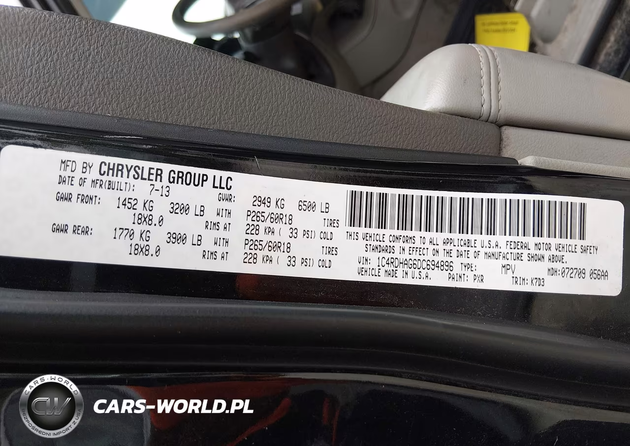 2013 Dodge Durango Sxt VIN:1C4RDHAG6DC694896 - 9