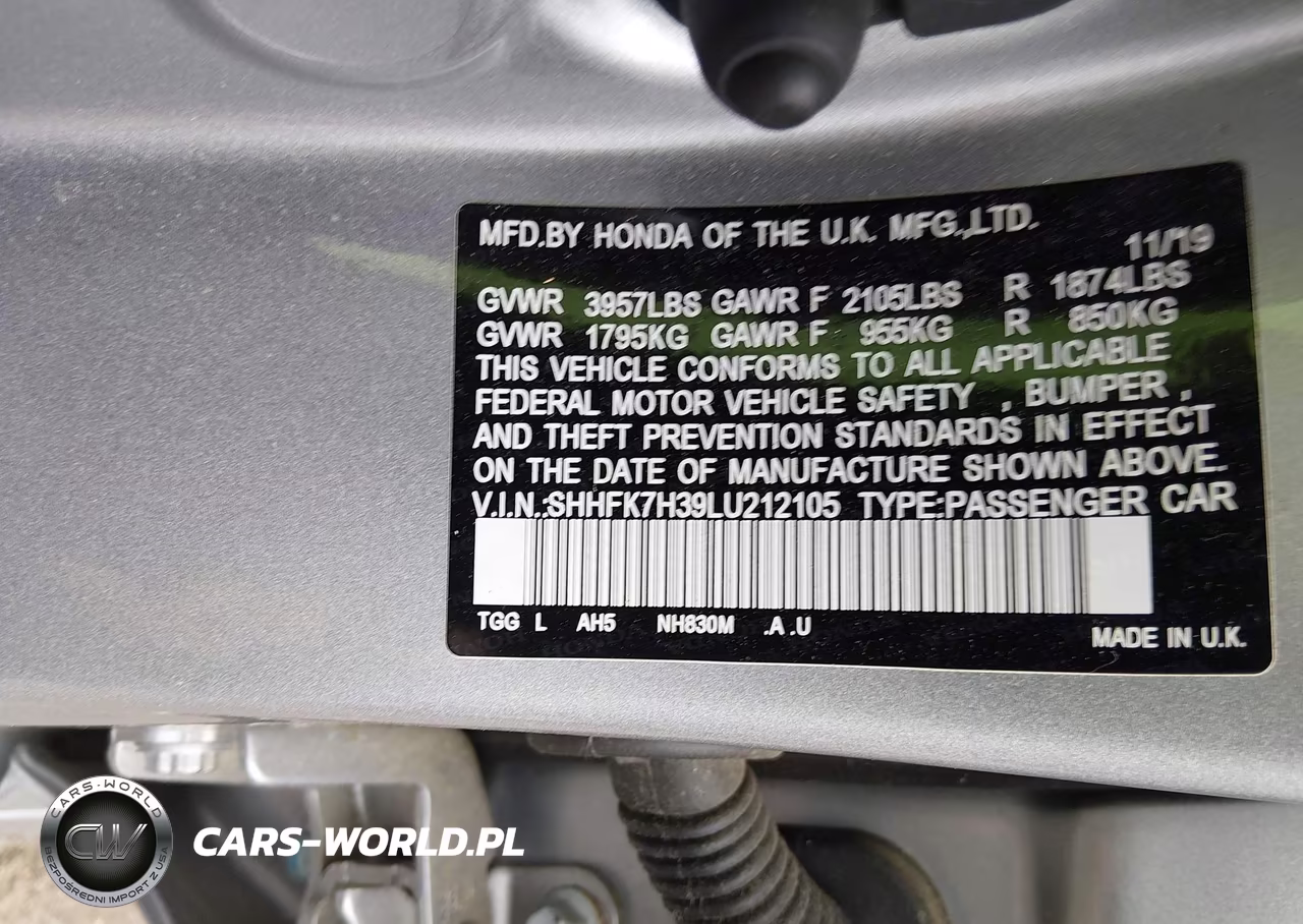 2020 Honda Civic Lx VIN:SHHFK7H39LU212105 - 9