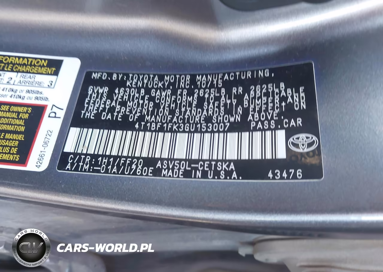 2016 Toyota Camry Se VIN:4T1BF1FK3GU153007 - 9