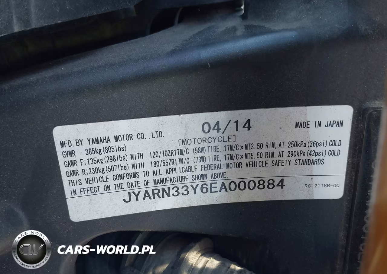 2014 Yamaha Fz09 C VIN:JYARN33Y6EA000884 - 10