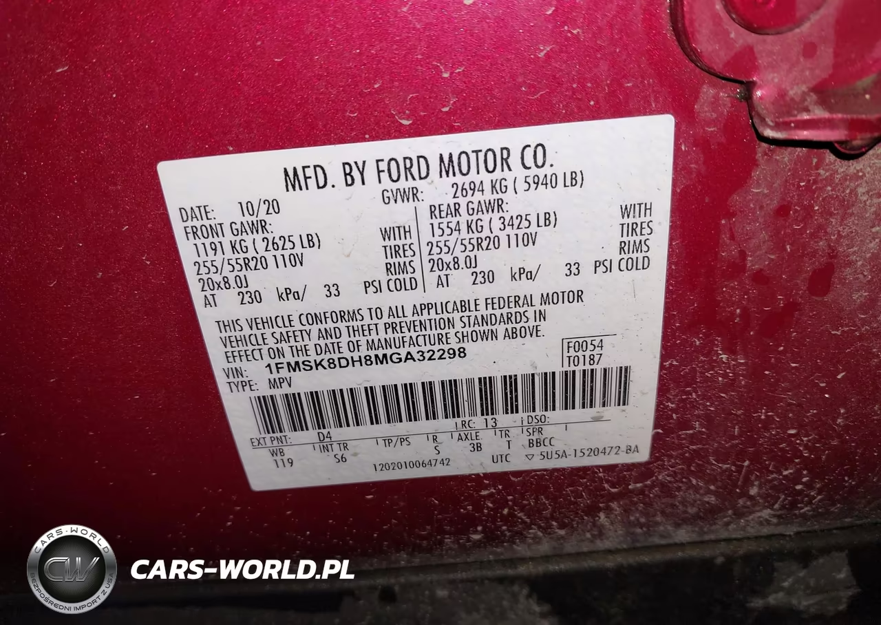2021 Ford Explorer Xlt VIN:1FMSK8DH8MGA32298 - 9
