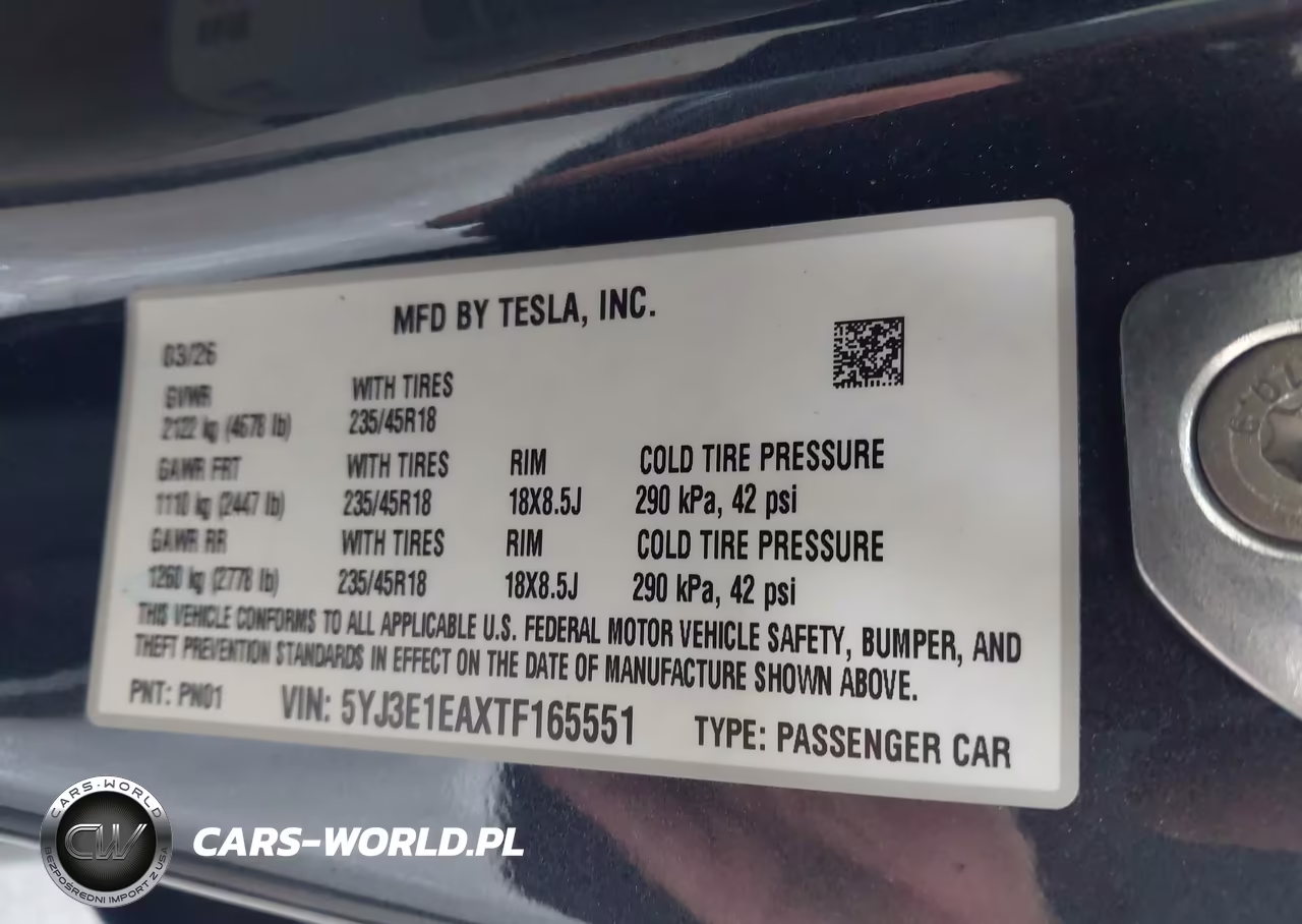 2026 Tesla Model 3 Premium Rear-Wheel Drive-Rear-Wheel Drive VIN:5YJ3E1EAXTF165551 - 9