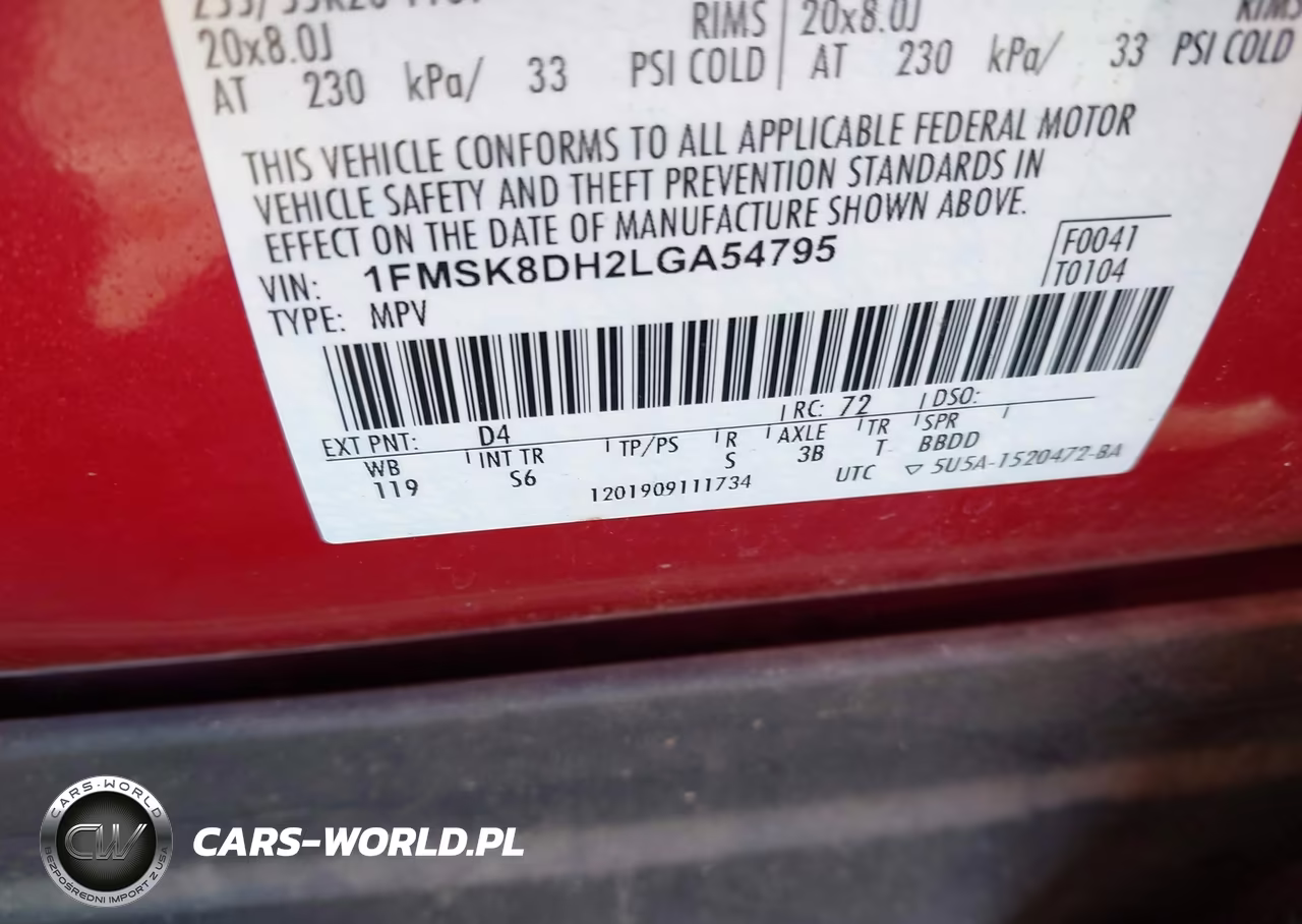 2020 Ford Explorer Xlt VIN:1FMSK8DH2LGA54795 - 9