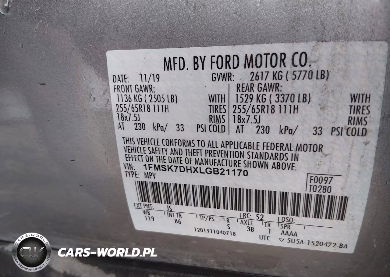 2020 Ford Explorer Xlt VIN:1FMSK7DHXLGB21170 - 9