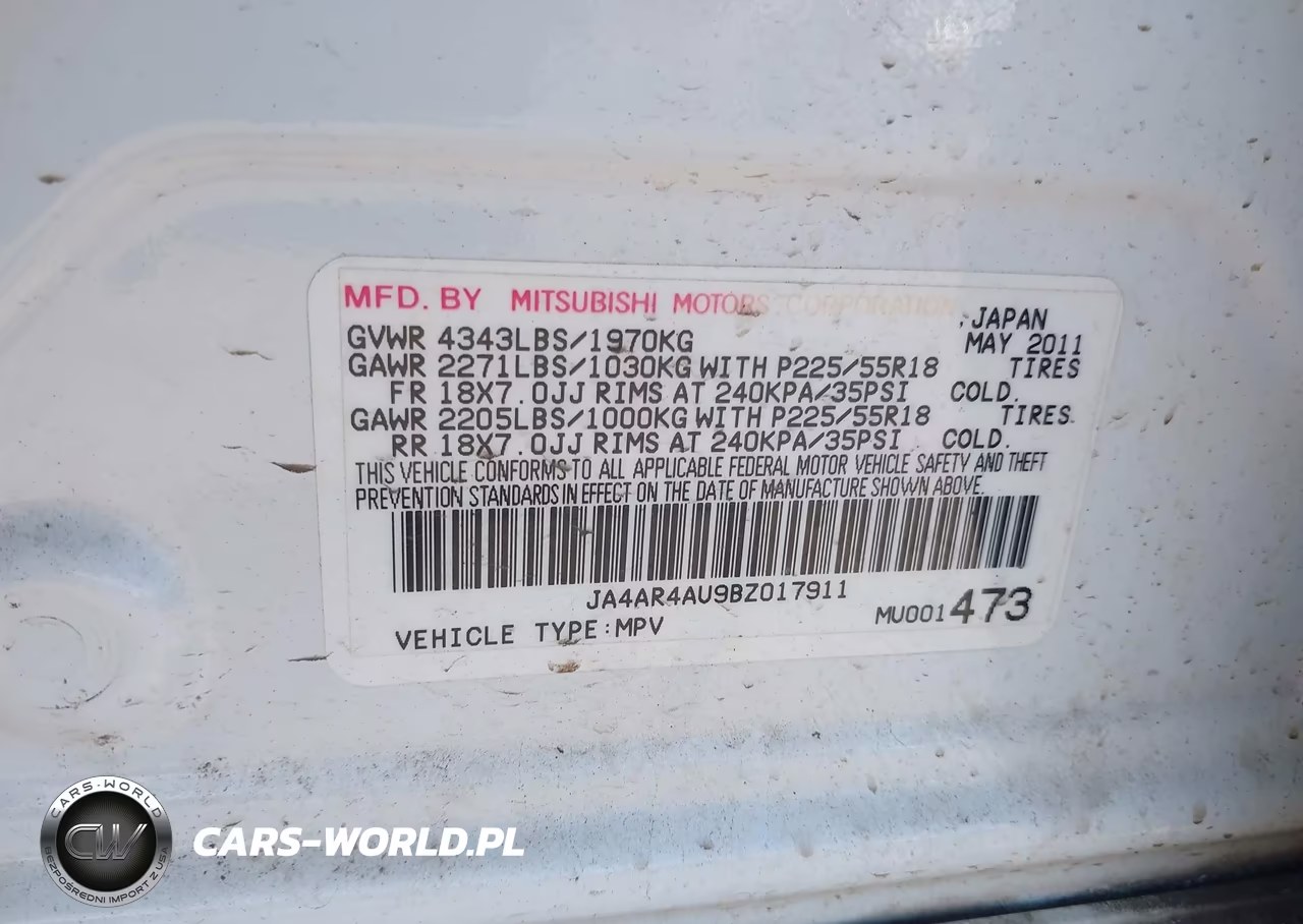 2011 Mitsubishi Outlander Sport Se VIN:JA4AR4AU9BZ017911 - 9