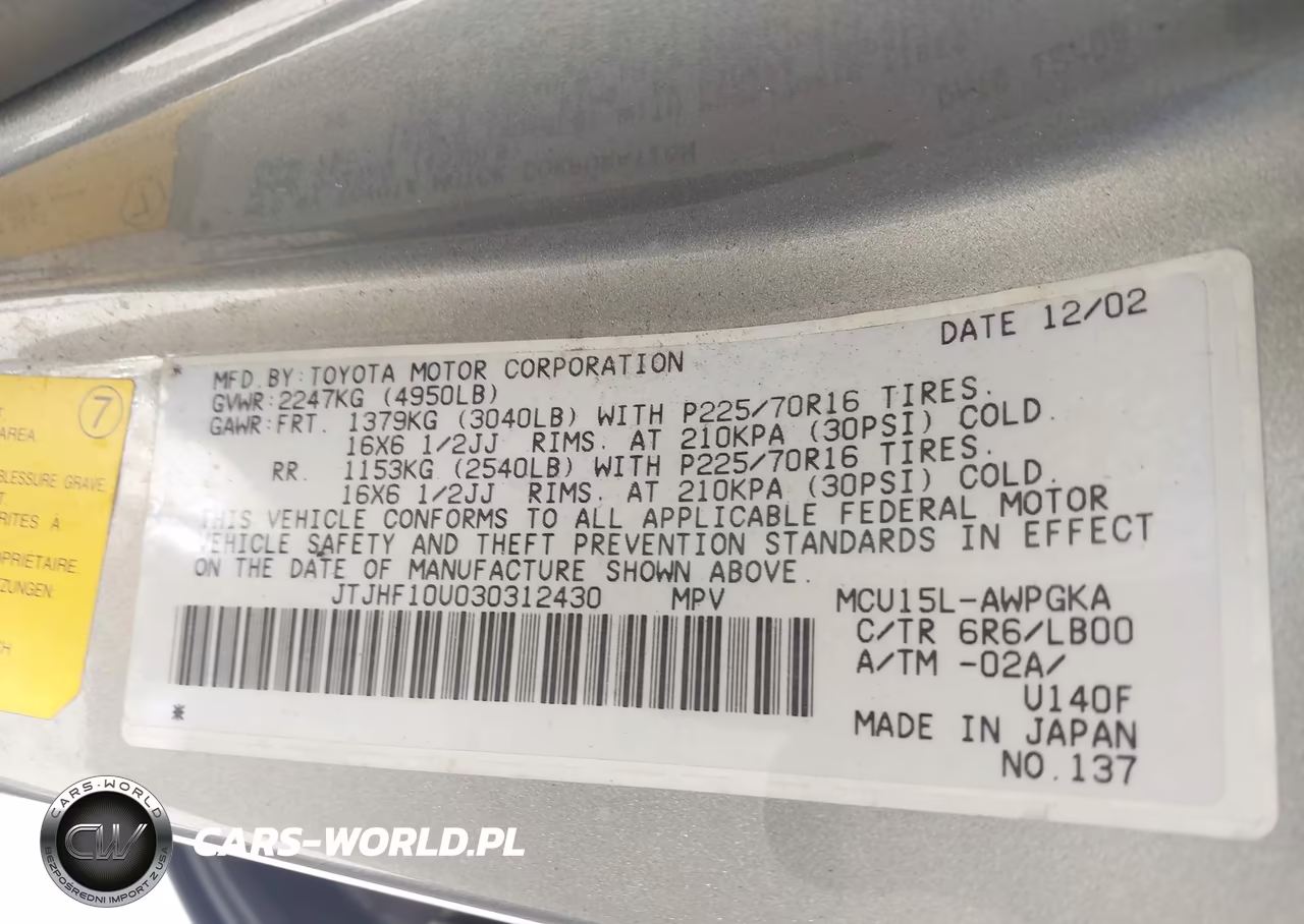 2003 Lexus Rx 300 VIN:JTJHF10U030312430 - 9