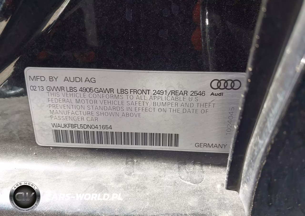 2013 Audi A4 2.0T Premium VIN:WAUKFBFL5DN041654 - 9
