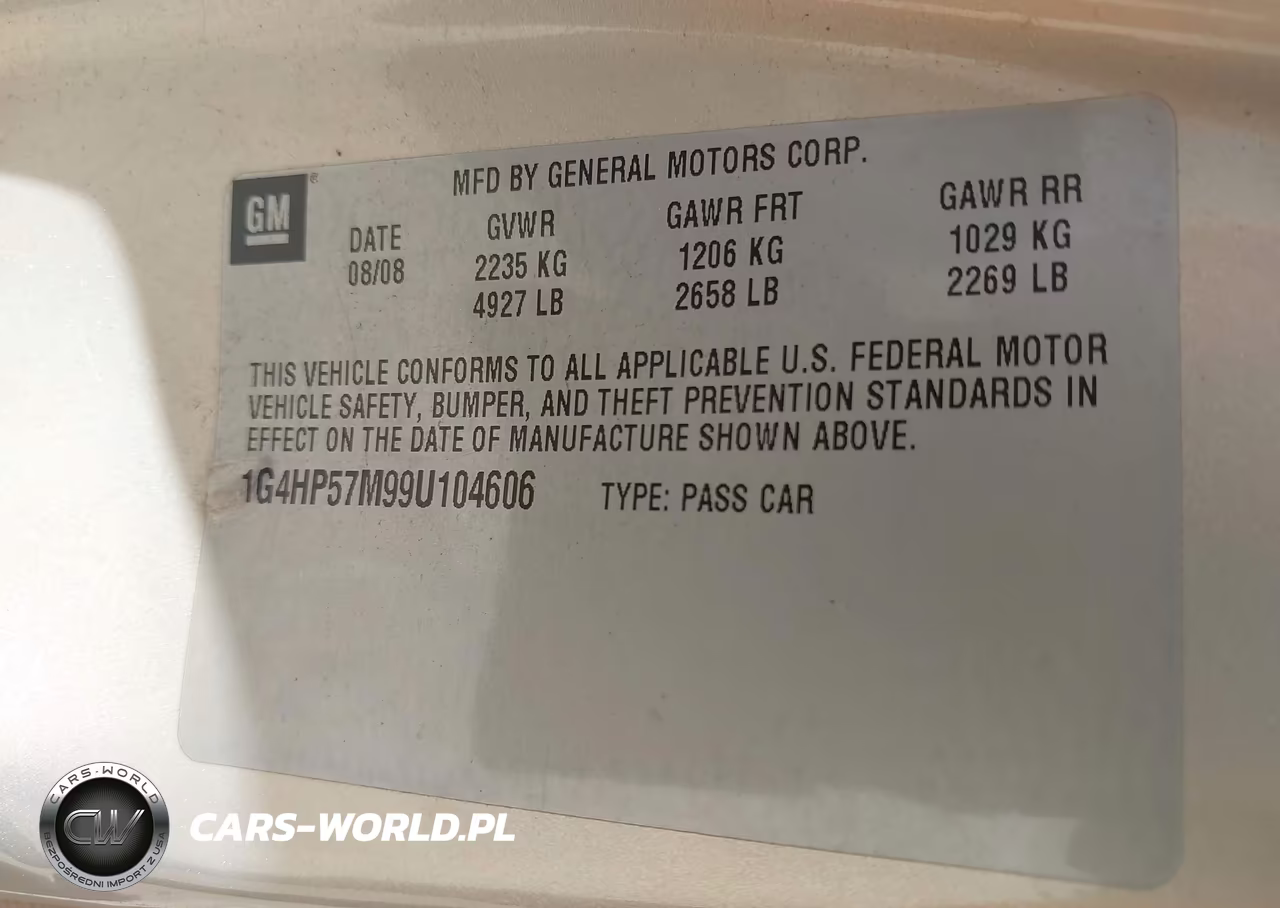 2009 Buick Lucerne Cx-2 VIN:1G4HP57M99U104606 - 9