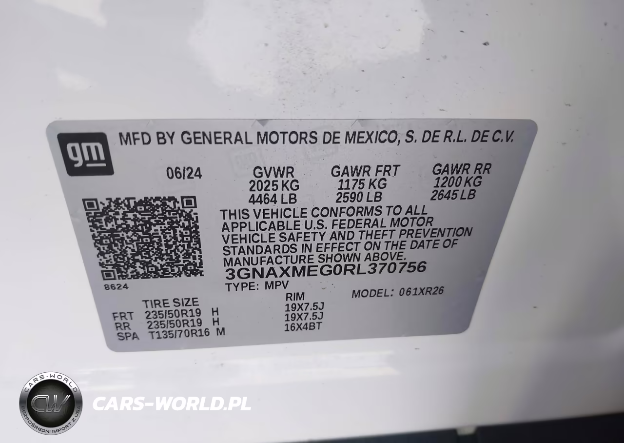 2024 Chevrolet Equinox Fwd Rs VIN:3GNAXMEG0RL370756 - 9