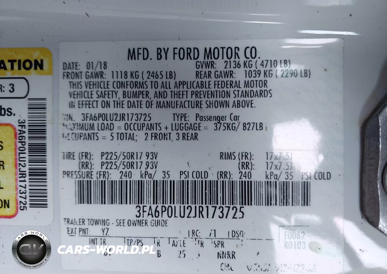 2018 Ford Fusion Hybrid Se VIN:3FA6P0LU2JR173725 - 9