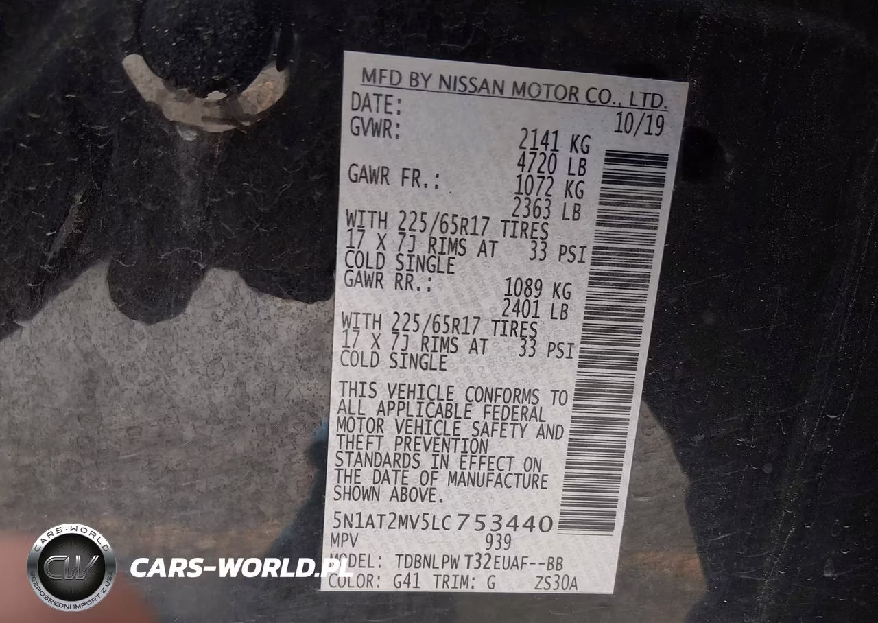 2020 Nissan Rogue S Intelligent Awd VIN:5N1AT2MV5LC753440 - 9