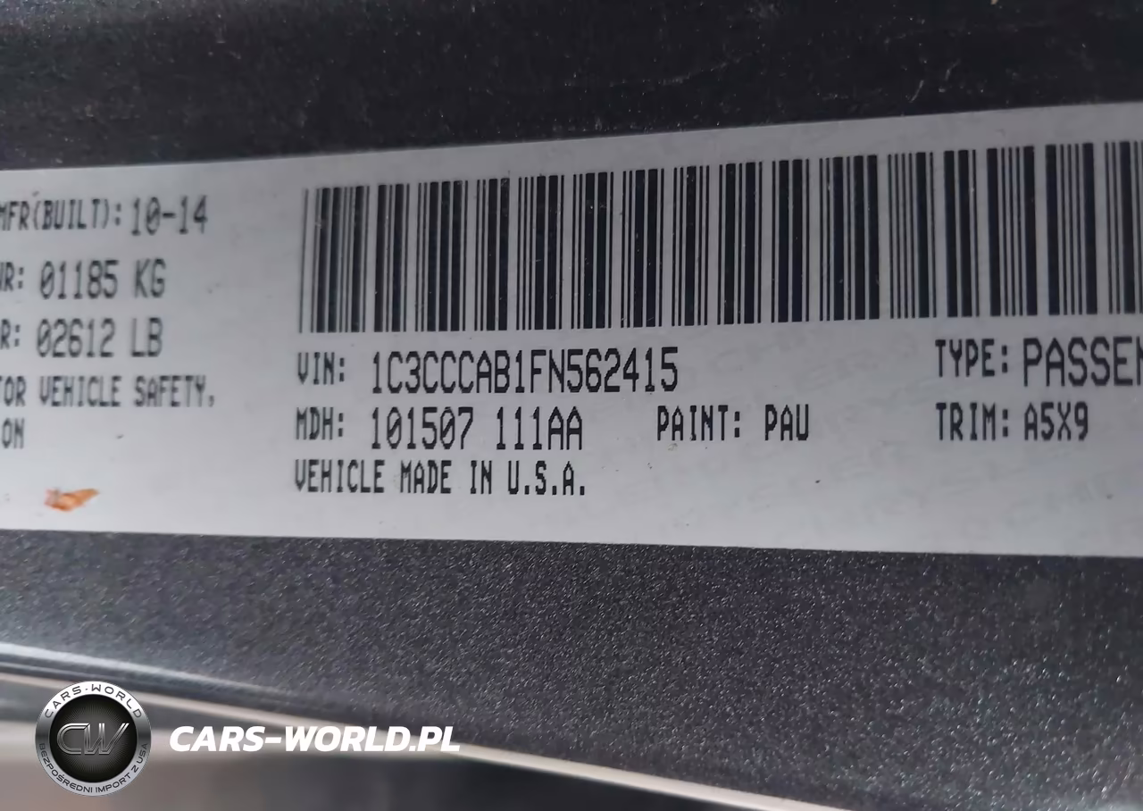 2015 Chrysler 200 Limited VIN:1C3CCCAB1FN562415 - 9