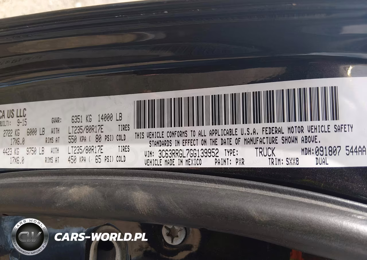 2016 Ram 3500 Tradesman VIN:3C63RRGL7GG139952 - 9