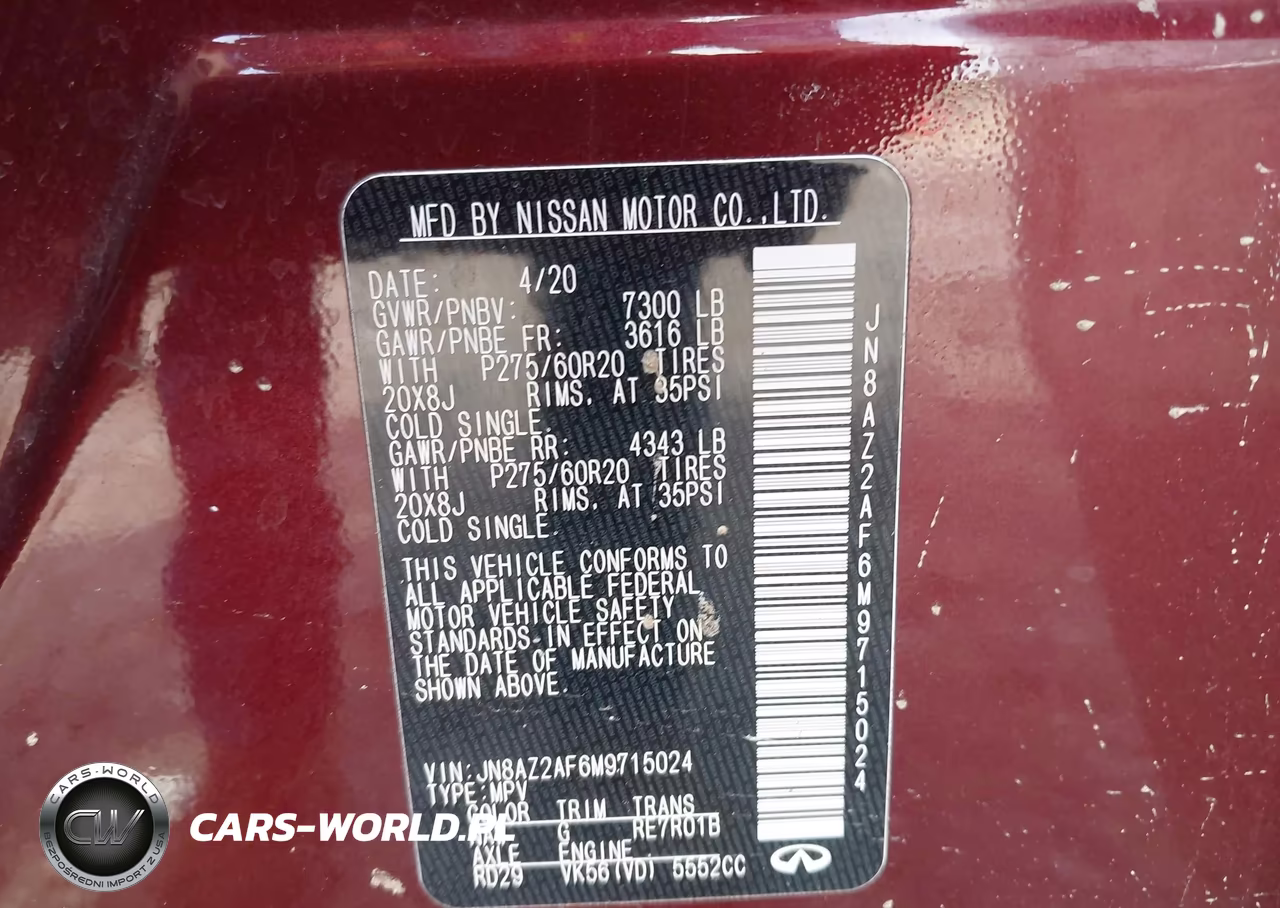 2021 Infiniti Qx80 Luxe VIN:JN8AZ2AF6M9715024 - 9