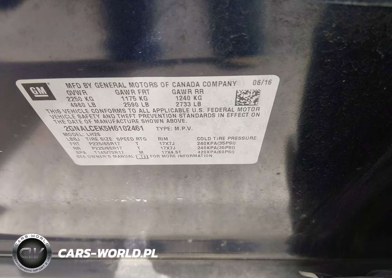 2017 Chevrolet Equinox Lt VIN:2GNALCEK5H6102461 - 9