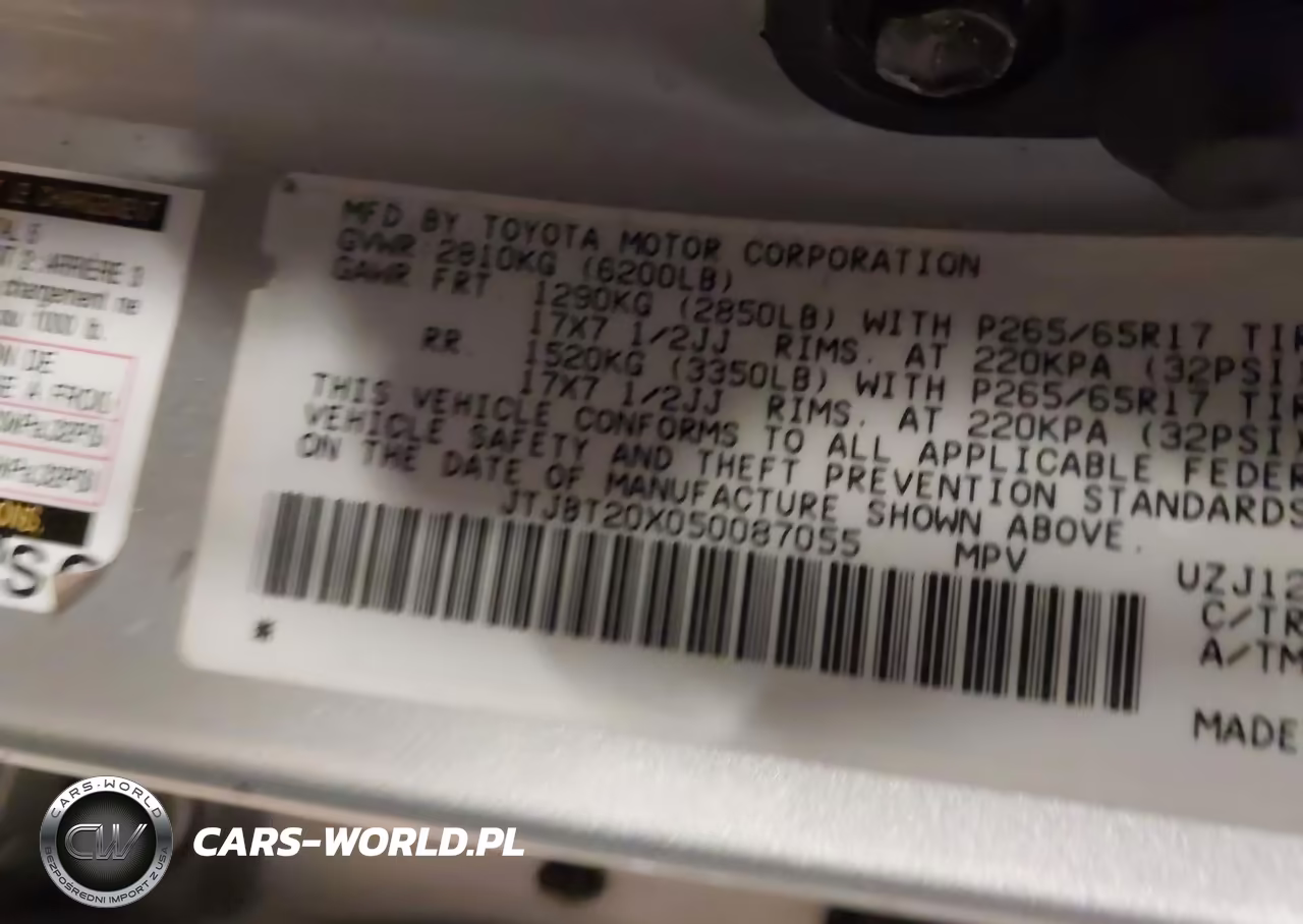 2005 Lexus Gx 470 VIN:JTJBT20X050087055 - 9