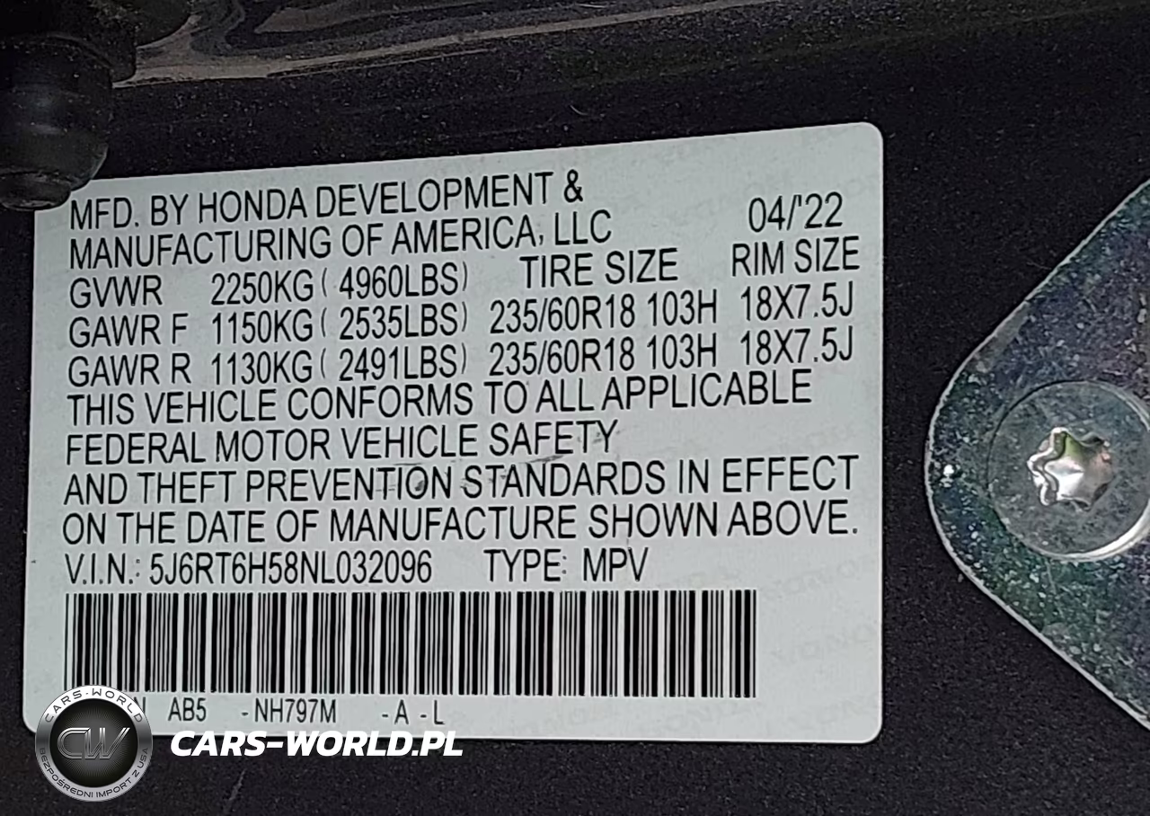 2022 Honda Cr-V Hybrid Ex VIN:5J6RT6H58NL032096 - 9