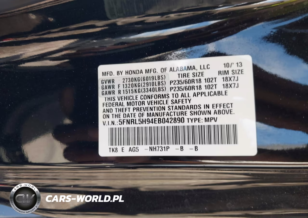 2014 Honda Odyssey Touring-Touring Elite VIN:5FNRL5H94EB042890 - 9