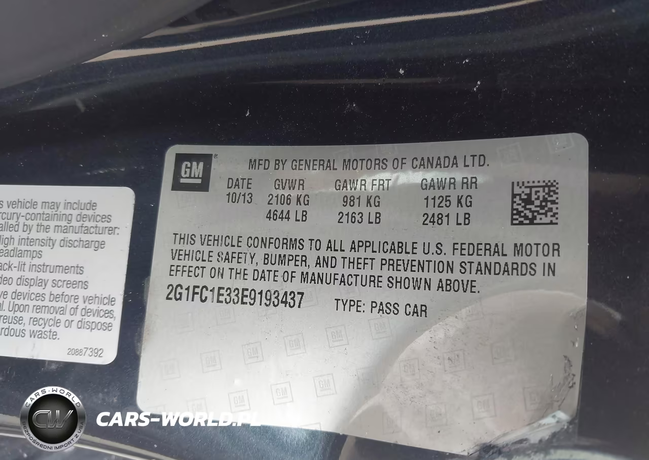2014 Chevrolet Camaro 2Lt VIN:2G1FC1E33E9193437 - 9