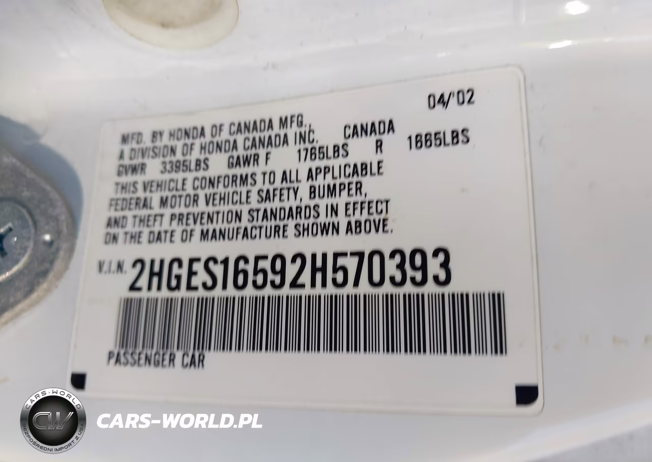2002 Honda Civic Lx VIN:2HGES16592H570393 - 9