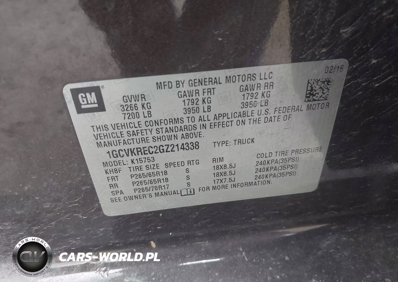 2016 Chevrolet Silverado 1500 2Lt VIN:1GCVKREC2GZ214338 - 9