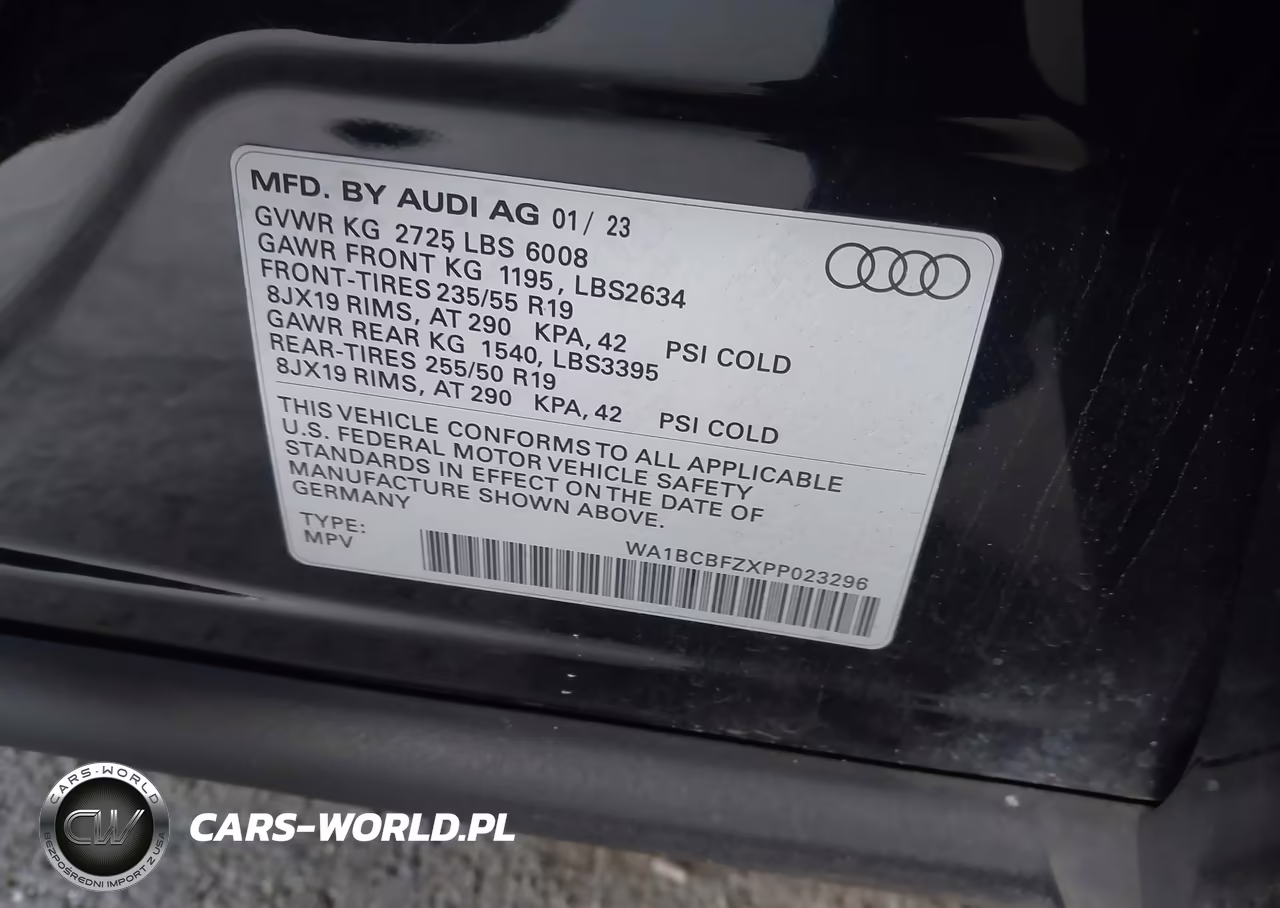 2023 Audi Q4 E-Tron Premium Plus 40 Rwd VIN:WA1BCBFZXPP023296 - 9