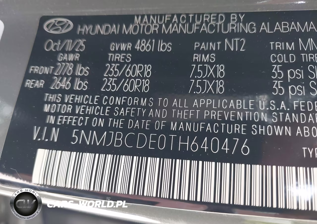 2026 Hyundai Tucson Sel VIN:5NMJBCDE0TH640476 - 9