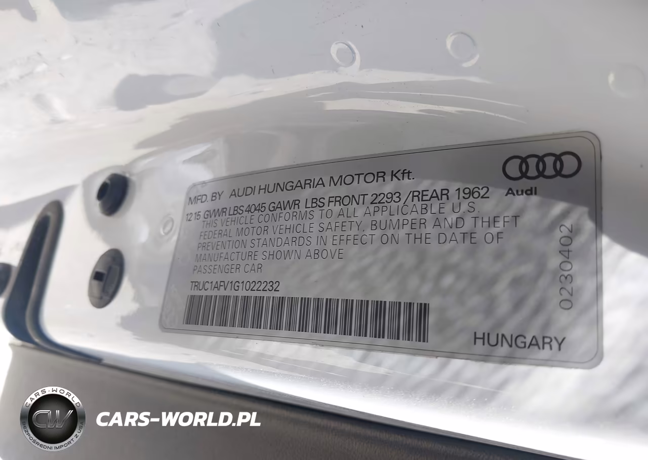 2016 Audi Tts 2.0T VIN:TRUC1AFV1G1022232 - 9