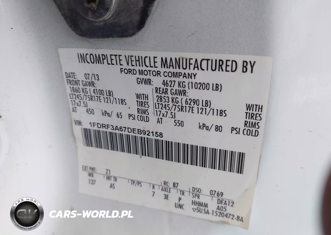 2013 Ford F-350 Xl VIN:1FDRF3A67DEB92158 - 8