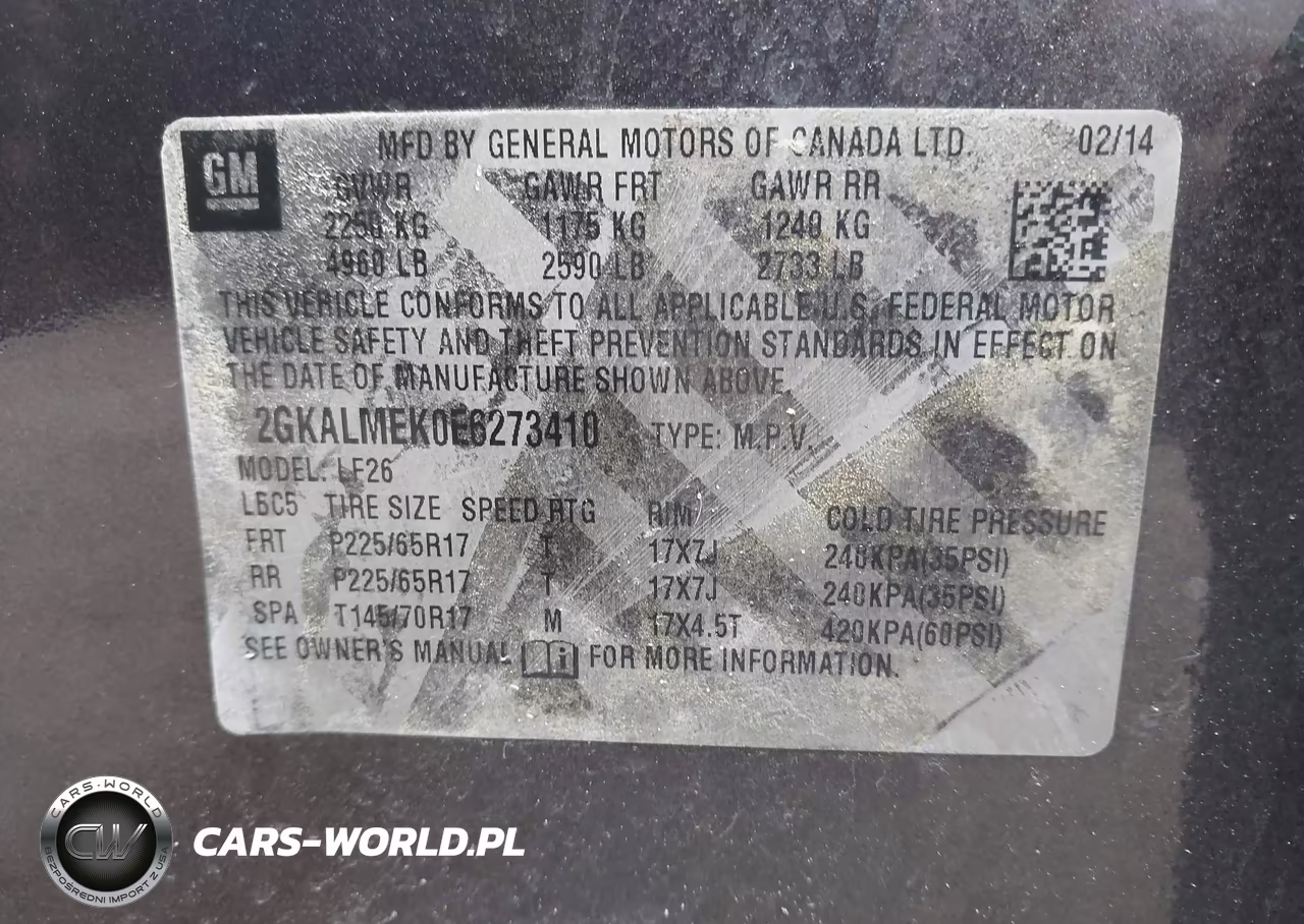 2014 GMC Terrain Sle-1 VIN:2GKALMEK0E6273410 - 9