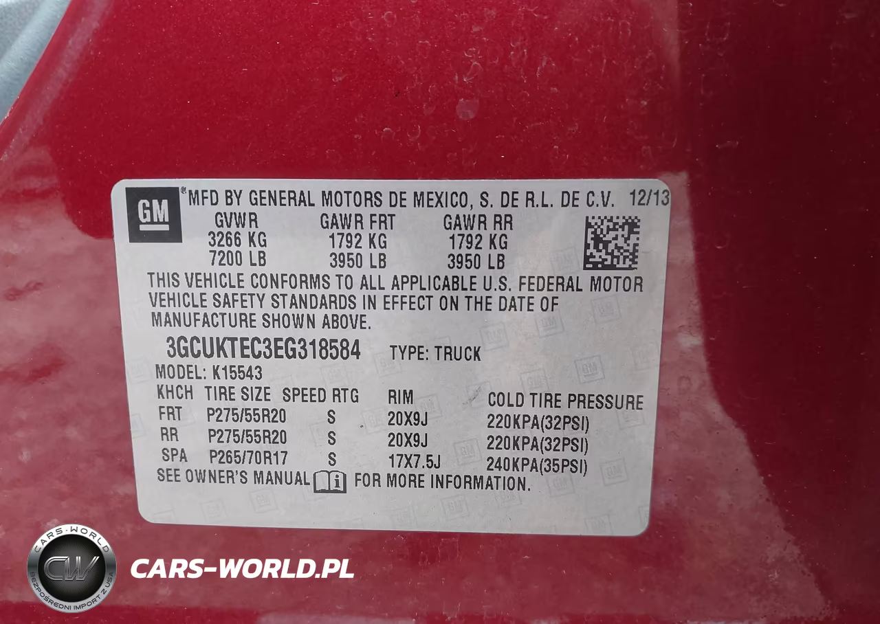 2014 Chevrolet Silverado K1500 High Country VIN:3GCUKTEC3EG318584 - 9