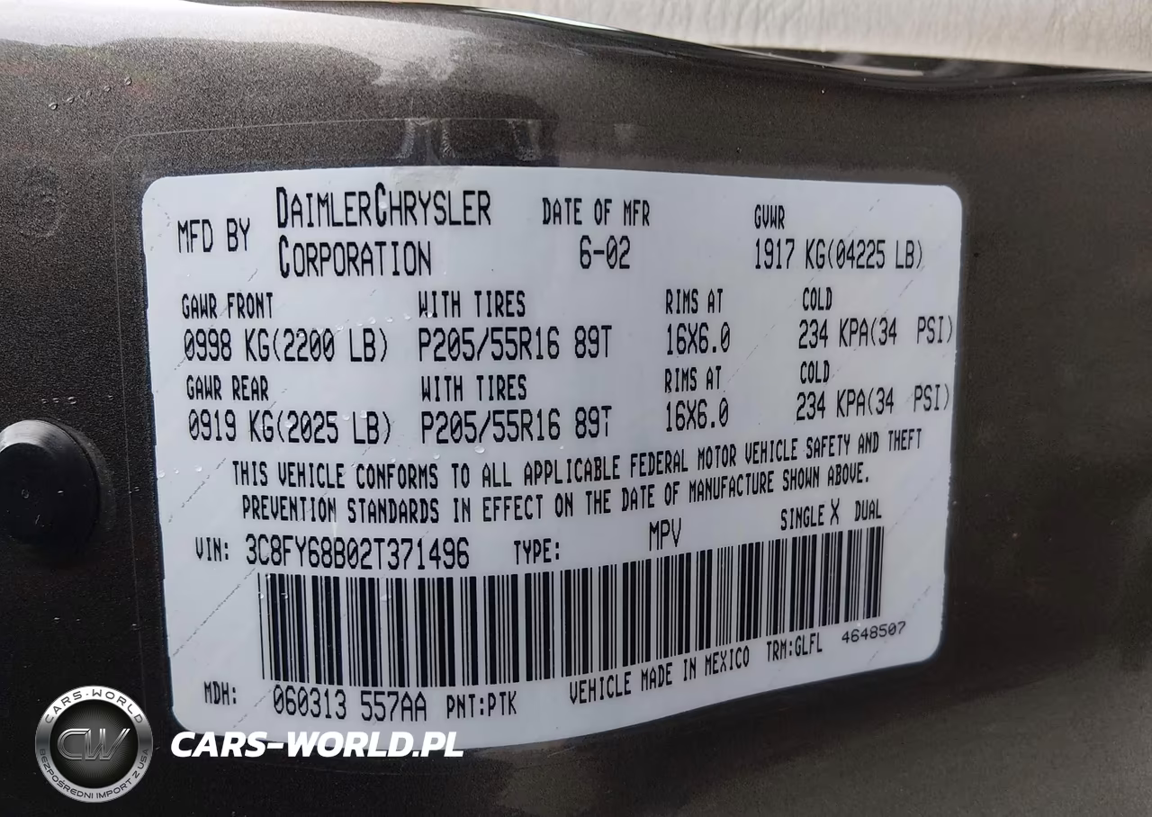 2002 Chrysler Pt Cruiser Limited VIN:3C8FY68B02T371496 - 9