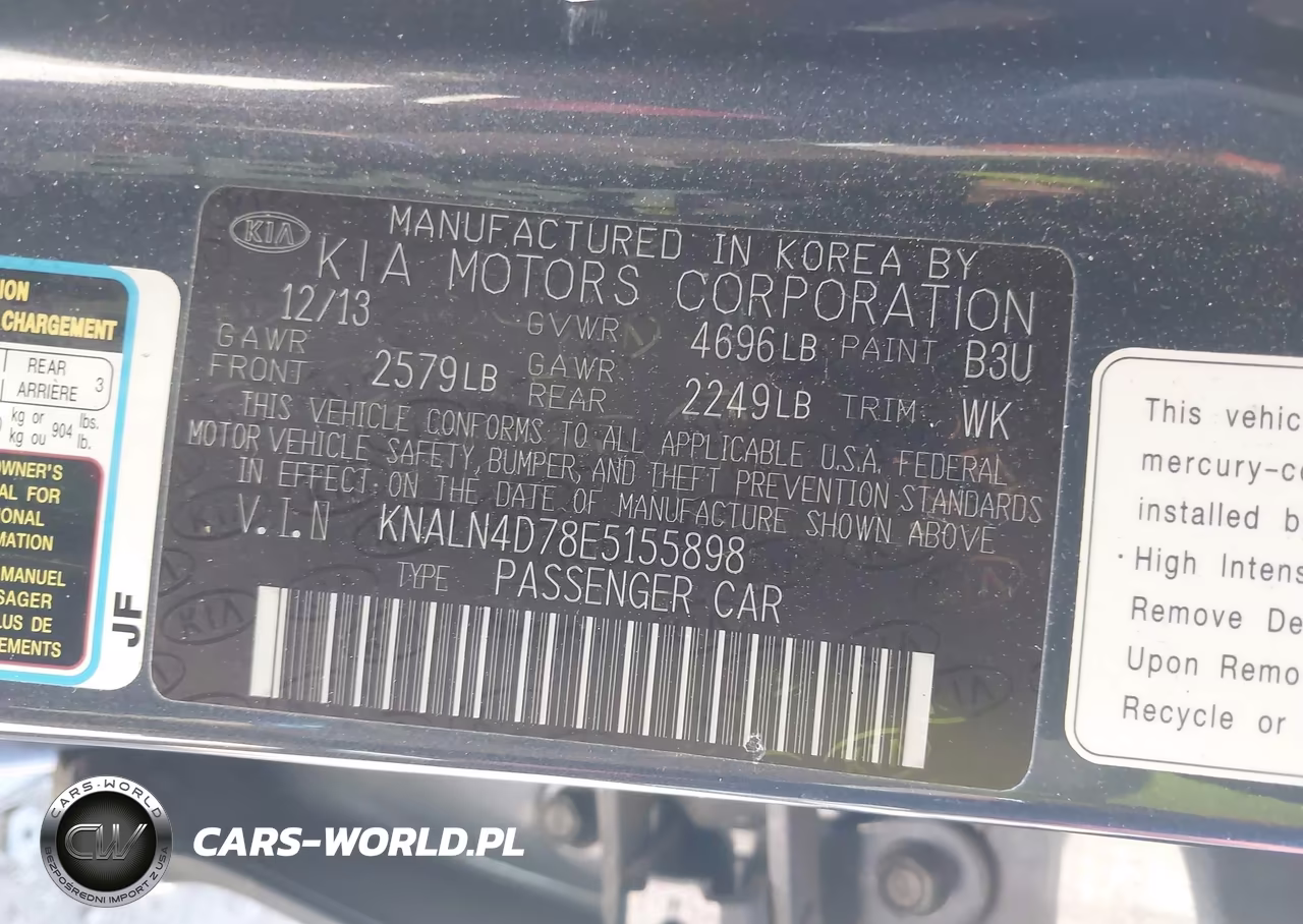 2014 Kia Cadenza Limited VIN:KNALN4D78E5155898 - 9