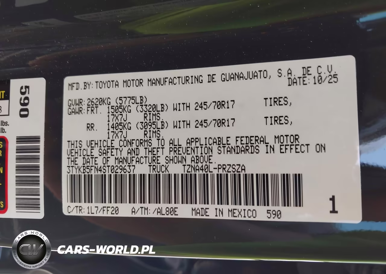 2025 Toyota Tacoma Sr5 VIN:3TYKB5FN4ST029637 - 9
