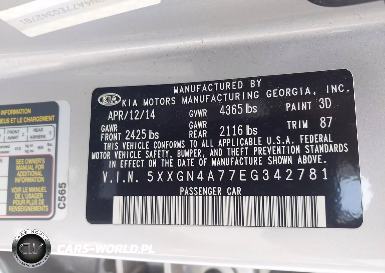 2014 Kia Optima Ex VIN:5XXGN4A77EG342781 - 9
